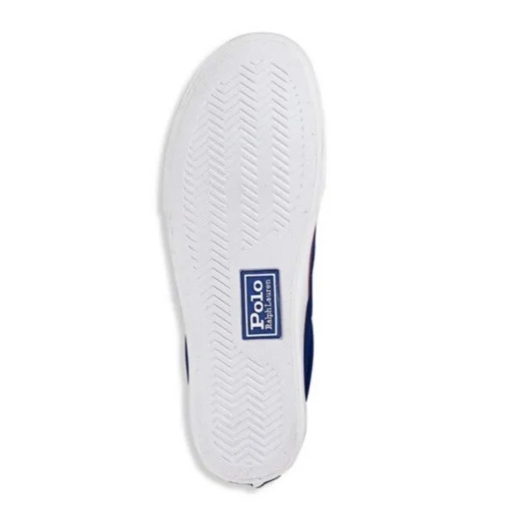 🖤🖤Polo Ralph Lauren Men's Keaton Sneaker Canvas Royal Blue Red - Picture 4 of 5